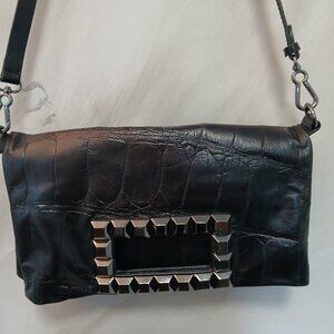 Luana Croc Biker Chic Foldover